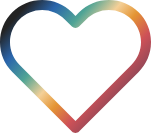 multi coloured heart