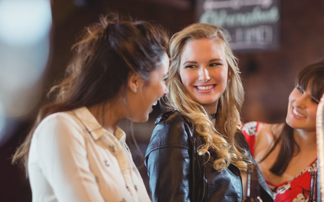 Young ladies in a bar