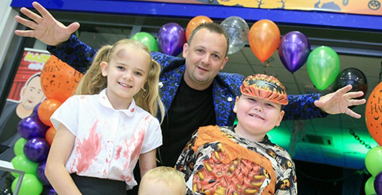 Kids having fun at Halloween