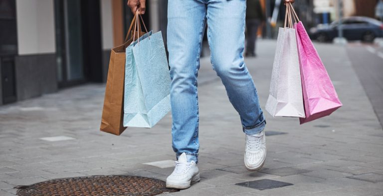Man with shopping bags