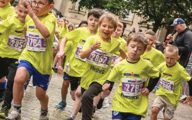 Children running a race